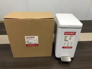 Мусорное ведро с плавным закрытием прямоугольное Koer TC-010210-08 10 л цвет белый (KR5598) №5