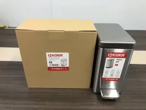 Мусорное ведро с плавным закрытием прямоугольное Koer TC-010206-02 6 л цвет нержавейка (KR5594) №9