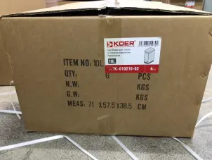 Мусорное ведро с плавным закрытием прямоугольное Koer TC-010210-02 10 л цвет нержавейка (KR5597) №2