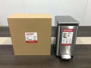 Мусорное ведро с плавным закрытием прямоугольное Koer TC-010210-02 10 л цвет нержавейка (KR5597) №9