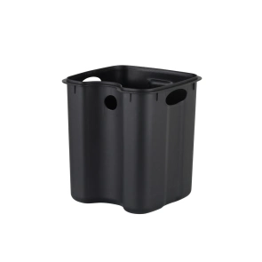 Мусорное ведро с плавным закрытием квадратное Zerix Kubix-TC0106 SS Color 6л цвет нержавейка (ZX588 №2