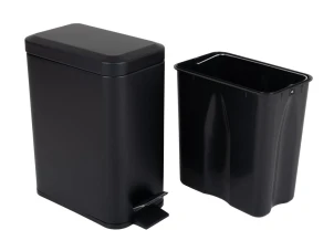 Мусорное ведро с плавным закрытием прямоугольное Zerix Sansa-TC0105 Black 5 л цвет черный (ZX5894) №4