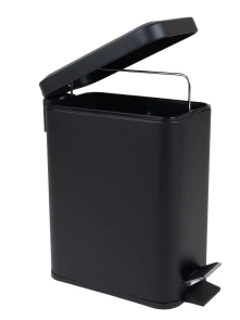 Мусорное ведро с плавным закрытием прямоугольное Zerix Sansa-TC0105 Black 5 л цвет черный (ZX5894) №8