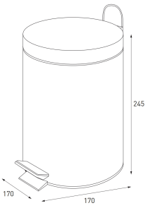 Мусорное ведро круглое Zerix Solo-TC0103 SS Color 3 л цвет нержавейка (ZX5895) №8