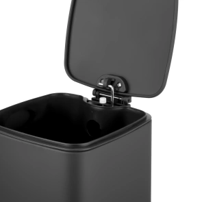 Відро для сміття з плавним закриттям квадратне Zerix Kubix-TC0108 Black 8 л колір чорний (ZX5892) №5