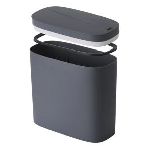 Мусорное ведро сенсорное овальное Mixxus Flat-TC0109 Graphite 9 л цвет графит (MI7075) №5