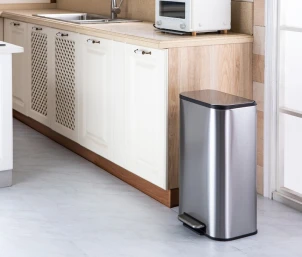 Мусорное ведро с плавным закрытием прямоугольное Mixxus Cubic-TC0112 SS Color 12л цвет нержавейка ( №4