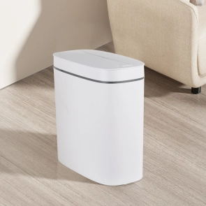 Мусорное ведро сенсорное овальное Mixxus Flat-TC0109 White 9 л цвет белый (MI7074) №2