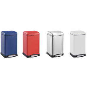 Мусорное ведро с плавным закрытием квадратное Mixxus Style-TC0106 SS Color 6л цвет нержавейка (MI70 №2