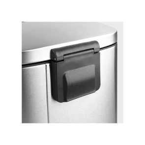 Мусорное ведро с плавным закрытием прямоугольное Mixxus Bevel-TC0112 SS Color 12л цвет нержавейка ( №3
