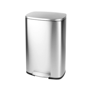 Мусорное ведро с плавным закрытием прямоугольное Mixxus Bevel-TC0112 SS Color 12л цвет нержавейка ( №6