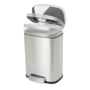 Мусорное ведро с плавным закрытием прямоугольное Mixxus Bevel-TC0112 SS Color 12л цвет нержавейка ( №8