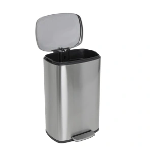 Мусорное ведро с плавным закрытием прямоугольное Mixxus Bevel-TC0112 SS Color 12л цвет нержавейка ( №15
