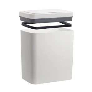 Мусорное ведро сенсорное прямоугольное Mixxus WAVE-TC0110 White 10 л цвет белый (MI7073) №2