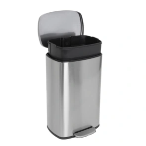 Мусорное ведро с плавным закрытием прямоугольное Mixxus Bevel-TC0105 SS Color 5л цвет нержавейка (M №6