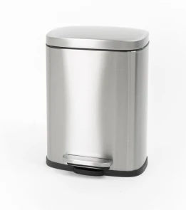Мусорное ведро с плавным закрытием прямоугольное Mixxus Bevel-TC0105 SS Color 5л цвет нержавейка (M №7