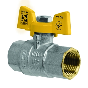 Кран кульовий Koer KG.207 - 1/2" FF ГГБ (газ) (KR4958) №2