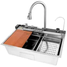 Кухонный комплект с мойкой Mixxus Premium MH7545-SET-04.SUS304 со встроенным смесителем (MX1701)