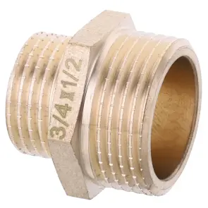 Ніпель редукційний 1/2"х3/4" Koer KF.N0608.WN без нікелю (KR2995) №1