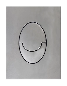 Панель змиву пластикова Koer KT-0606-01 157x198x3mm, закруглена кнопка (KR5342) №3
