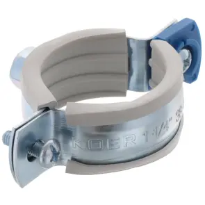 Хомут трубний оцинкований Koer KCB.10.G 1-1/4" (38-43) сірий (KR2787) №1
