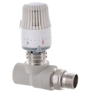 Кран термостатичний з термоголовкою прямої PPR 25x3/4 Koer K0156.PRO (KP0199) №1