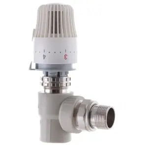 Кран термостатичний з термоголовкою кутовий 25x3/4 PPR Koer K0154.PRO (KP0196) №1