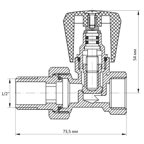 Вентиль 1/2x1/2 "антипротечка" Koer KR.903-Gi (KR0175) №2