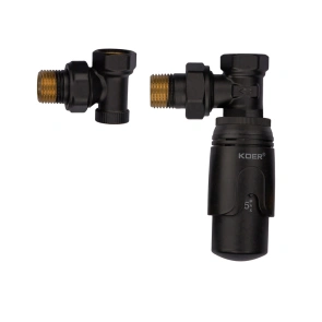 Комплект для підключення радіатора Koer SET-24.Black - 1/2'' кутовий з термоголовкою (KR5283) №4