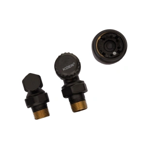 Комплект для підключення радіатора Koer SET-24.Black - 1/2'' кутовий з термоголовкою (KR5283) №6