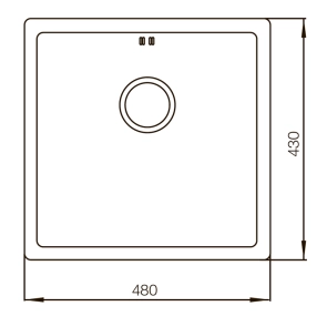 Мойка Mixxus MX4843-220x1.0-PVD-Bronze (MX0558) №3