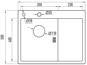 Мойка из нержавеющей стали Mixxus MH6350L Nano-Black (3.0/0.8) цвет графит (MI7045) №4