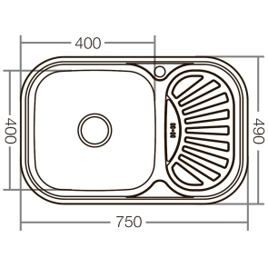 Мийка кухонна Zerix Z7549-08-180D (decor) (ZX1607) №2