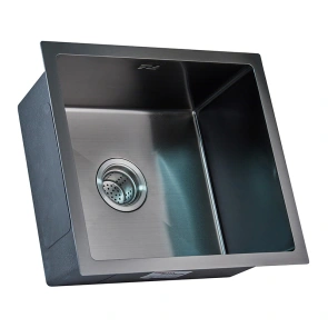 Мойка Zerix ZH4843B-215 (3.0/1.0) PVD-Black с сушилкой для посуды (ZM5555) №1