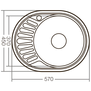 Мойка кухонная Zerix Z5745-06-180E (Satin) (ZX1590) №2