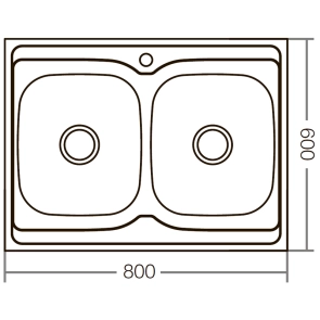 Кухонна мийка накладна Zerix Z8060B-08-180E (Satin) (ZX1620) №2