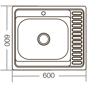 Мийка кухонна Zerix Z6060L-04-160E (Satin) (ZM0567) №2
