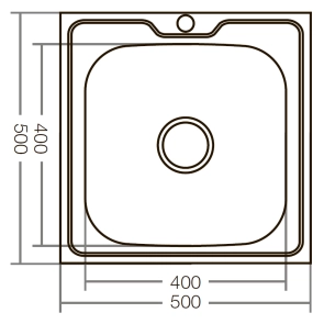 Кухонна мийка накладна Zerix Z5050-06-160E (Satin) (ZX1609) №2