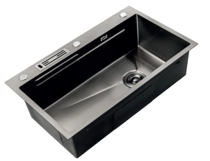 Мойка Mixxus Premium MH7545-SET-05 NANO-BLACK (3.0/0.8) комплект (графит) (MX9632) №4