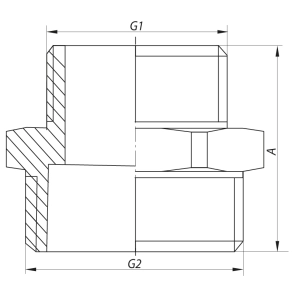 Ниппель редукционный 1"x1-1/2" Koer KF.N1016 (KF0041) №2