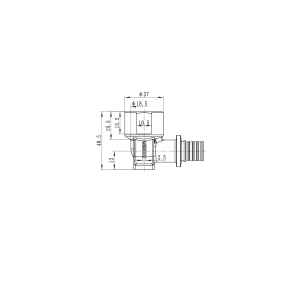Уголок переходной настенный с ВР Koer KA.LW06F-16 - 16(2.2mm) x 1/2"F (KR4880) №4