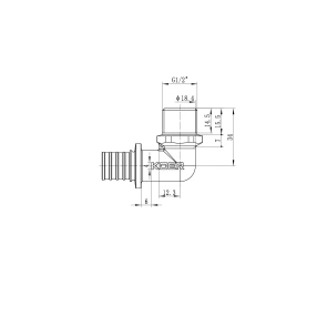 Кутник перехідний з НР Koer KA.L06M-20 - 20(2.8mm) x 1/2"M (KR4875) №4