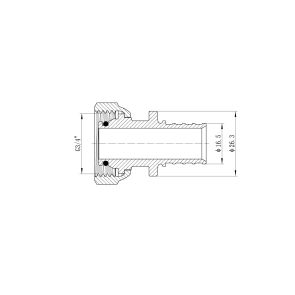 Перехідник під євроконус з накидною гайкою Koer KA.A08F-20E - 20(2.8mm) x 3/4"F (KR4870) №5