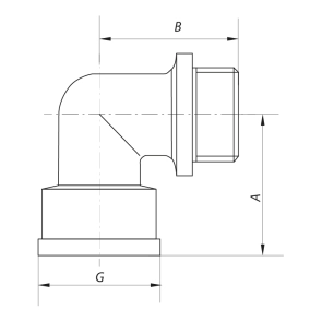 Угол 3/4'' НВ Koer KF.L08MF (KF0076) №2
