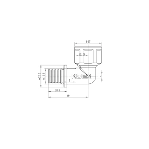 Уголок переходной с ВР Koer KA.L06F-16 - 16(2.2mm) x 1/2"F (KR4876) №2