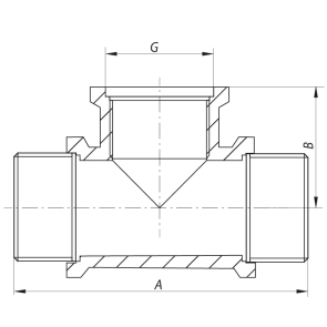 Трійник 1/2" НВН Koer KF.T06MFM (KF0070) №2
