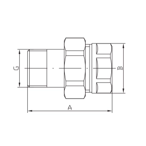 Зганяння американка прямий Koer KR.341.WN - 1" (без нікелю) (KR4738) №2