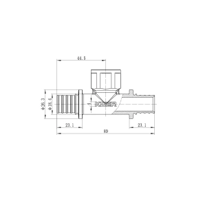 Тройник переходный с ВР Koer KA.T20-06F-20 - 20(2.8mm) x 1/2"F x 20(2.8mm) (KR4895) №4