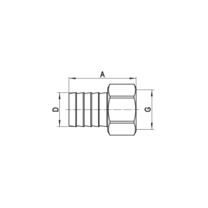 Штуцер для подсоединения шланга Koer KF.U06F-20 - 1/2"x20mm F (KR3340) №2