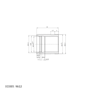 Гильза монтажная надвижная Koer KA.S16 - 16-2.2mm (KR4899) №4